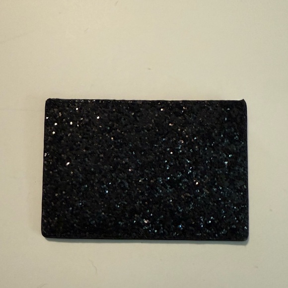Kate Spade Black Glitter Card Holder - Picture 1 of 5